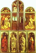Jan Van Eyck The Ghent Altarpiece with altar wings closed painting